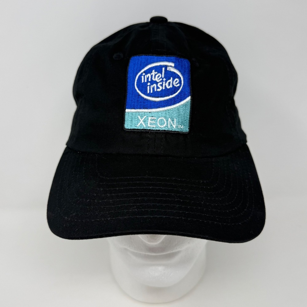 Port Authority Intel Inside Xeon Black Cotton Adjustable Baseball Cap Hat C805
